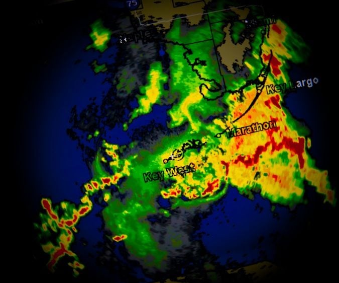 The storm on radar