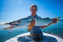 kat holds another beastie waterwolf. Photo Frankie Marion, guiding Doug Kilpatrick