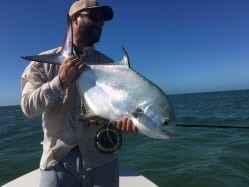 Nate with the first of two on the second day of fishing. Guiding/photo Captain Ian Slater