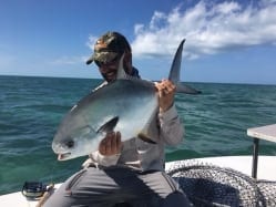 A nice fish caught on 4 lb tippet. Not a record by about 10 pounds, but a heart stopper nonetheless. Photo Chad Huff, Guiding John O'Hearn