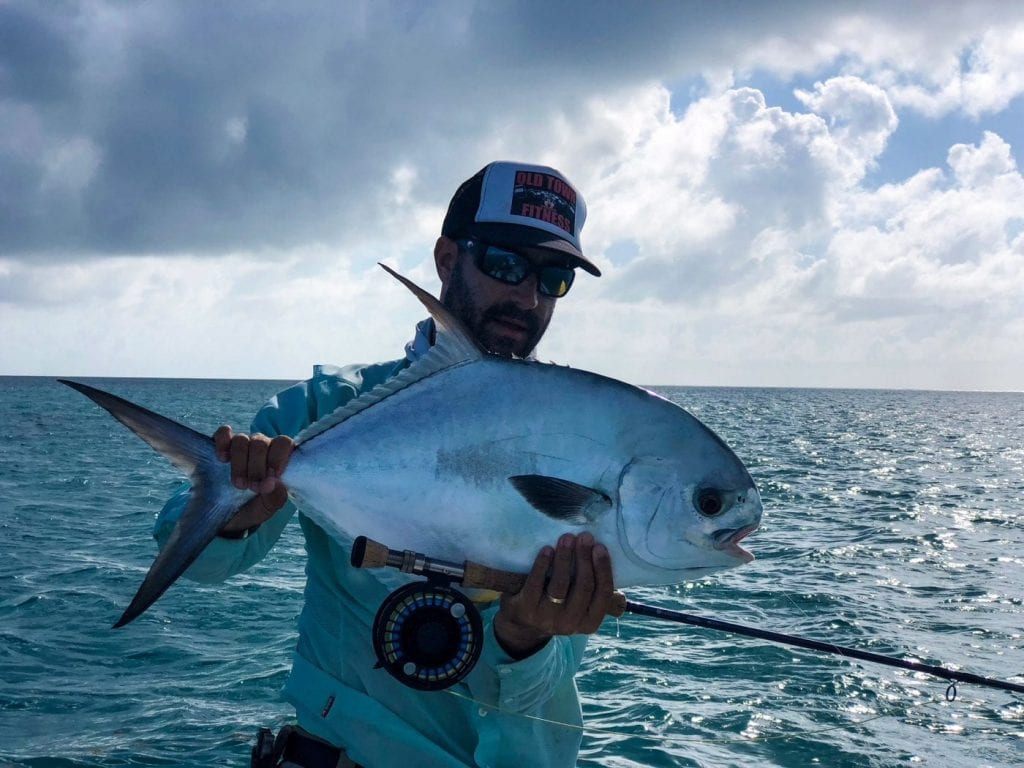 A permit plucked from the clouds. Photo/guiding Brandon Cyr