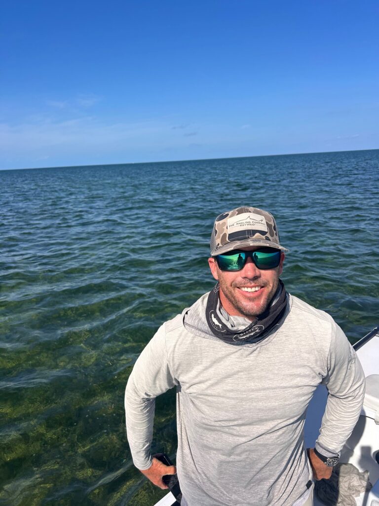 Captain Ian Slater, moments after guiding seven permit in one day in the 2026 March Merkin